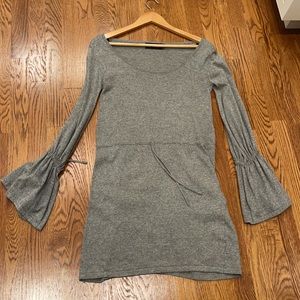 XS Gray Mink Pink Sweater Dress